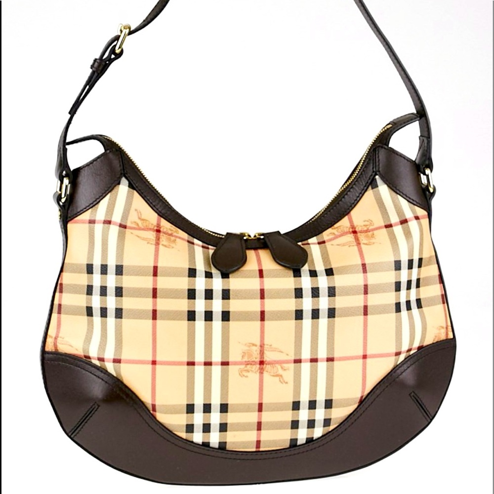 ❌SOLD❌Burberry Check coated canvass Dachett hobo